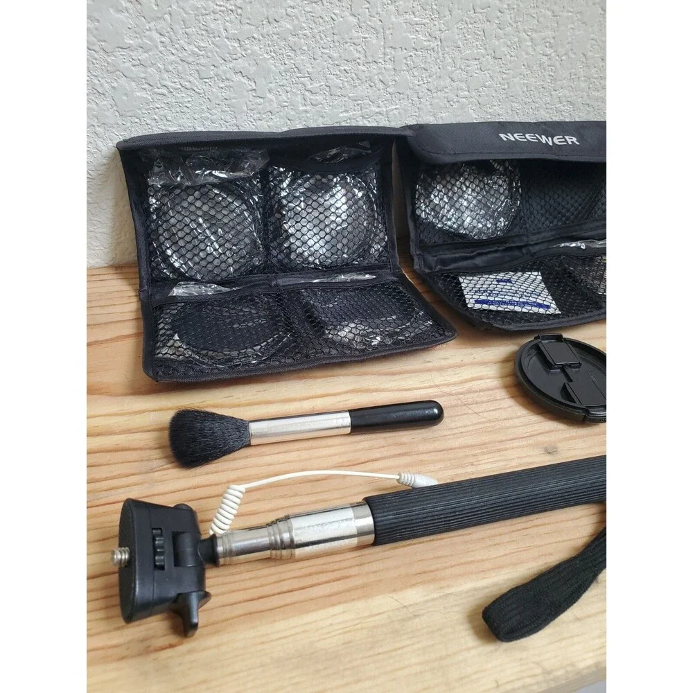 Neewer Camera Accessories Set Lot Filters  Selfie Stick Film Brush Lens Cap